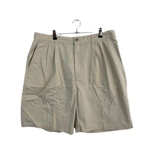 Adidas | Men's Stretch Beige Pleated Golf Shorts Size 36